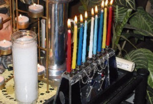 Glass Menorah